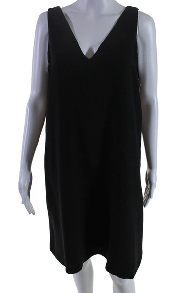 Lauren Ralph Lauren Women's V-Neck Lined A-Line Mini Dress Black Size 10