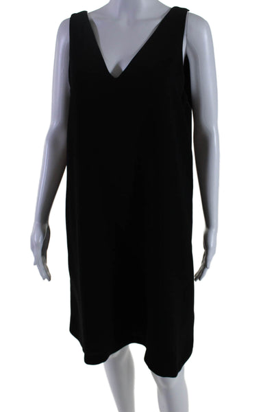 Lauren Ralph Lauren Women's V-Neck Lined A-Line Mini Dress Black Size 10