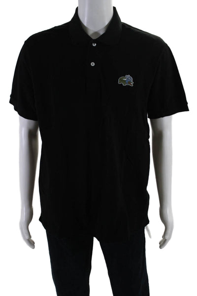 Lacoste Mens Short Sleeves Classic Fit Bridgerton Polo Shirt Black Cotton Size 6