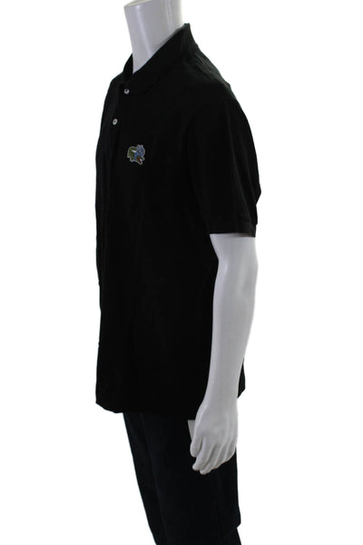 Lacoste Mens Short Sleeves Classic Fit Bridgerton Polo Shirt Black Cotton Size 6