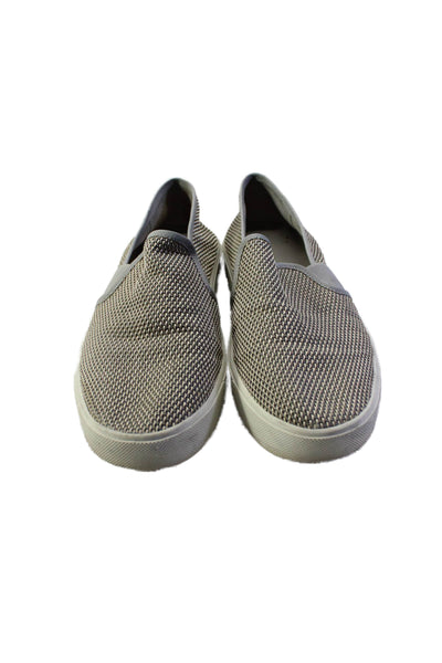 Vince Womens Gray Canvas Slip On Sneakers Shoes Size 6M