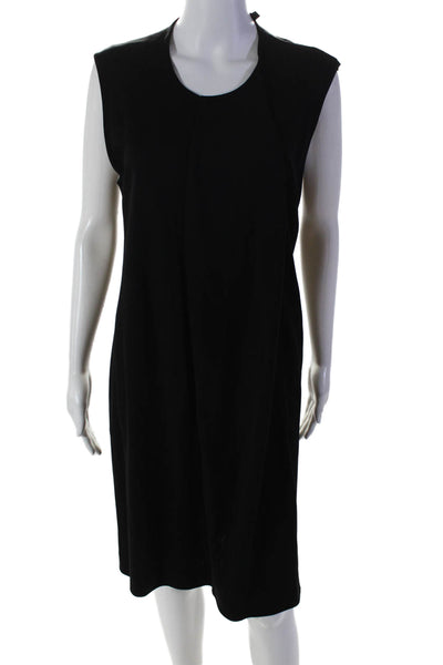 Calvin Klein Collection Womens Scoop Neck Sleeveless Zipped Dress Black Size M