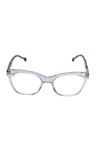 Colors In Optics Womens Thick Square Frame Blue Light Glasses Plastic Beige