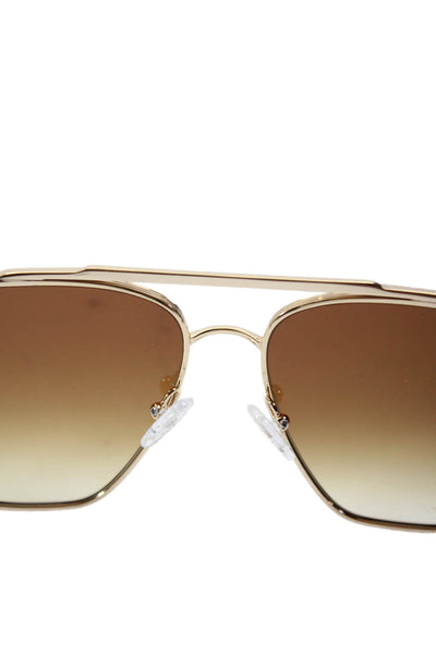 Colors In Optics LTD Womens Thin Round Frame Sunglasses Metal Gold