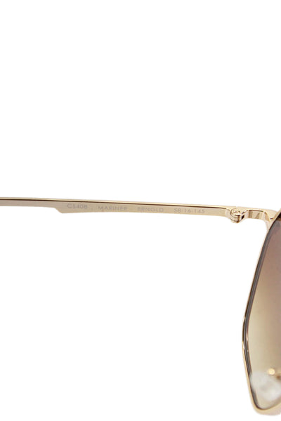 Colors In Optics LTD Womens Thin Round Frame Sunglasses Metal Gold