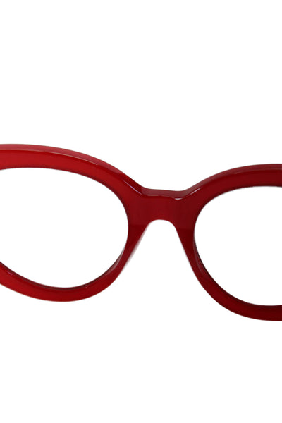 Colors In Optics Womens Thick Round Frame Sunglasses Plastic Red