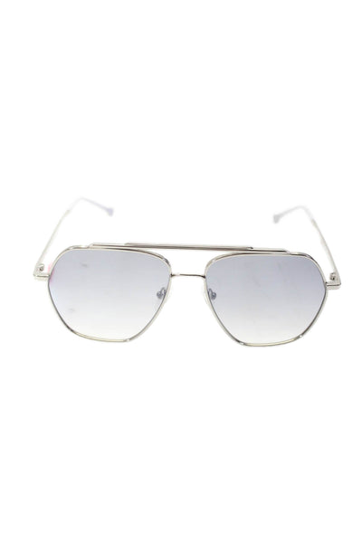 Colors In Optics Unisex Adults Thin Round Frame Sunglasses Metal Silver