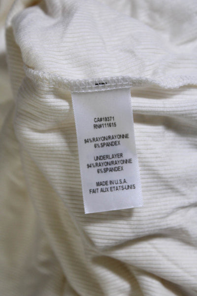 Robert Rodriguez Womens Stretch Ribbed Strappy Pullover Tank Top White Size M