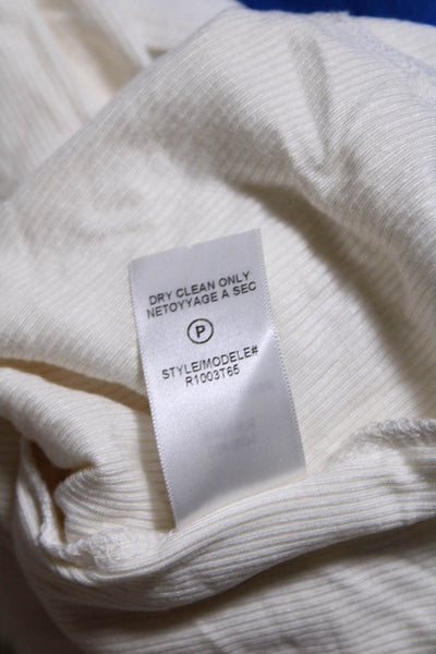 Robert Rodriguez Womens Stretch Ribbed Strappy Pullover Tank Top White Size M