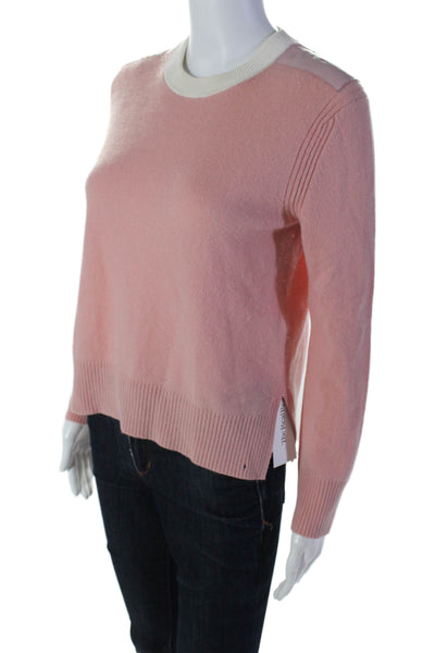 Reed Krakoff Womens Long Sleeve Tight Knit Sweater Pink Size Small