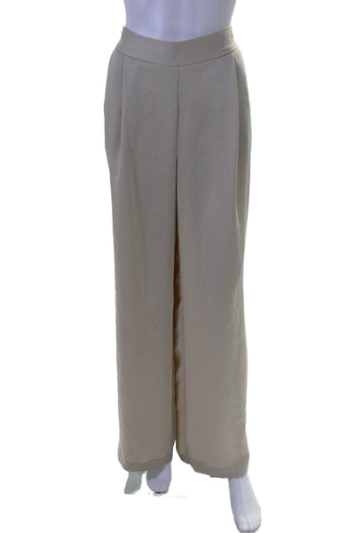 Drew Womens Draped Flowy Pocketed Elastic Waist Front Pleated Pants Beige Size M