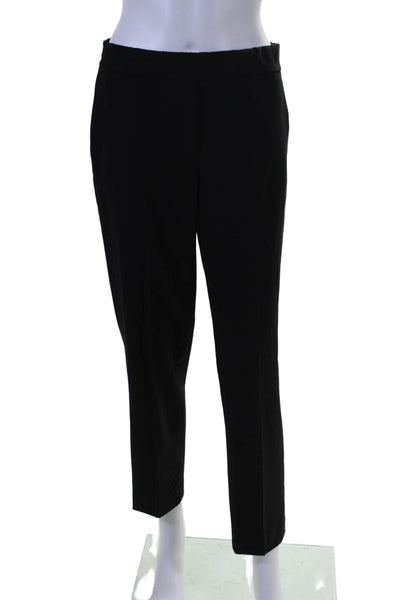 Theory Womens Wool Pleated Tapered Elastic Waist Dress Pants Black Size 6