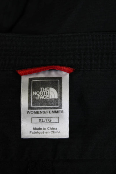 The North Face Women's V-Neck Long Leaves Half Button Blouse Black Size XL