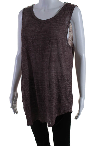 Young Fabulous & Broke Women's Scoop Neck Sleeveless Tank Top Brown Size L