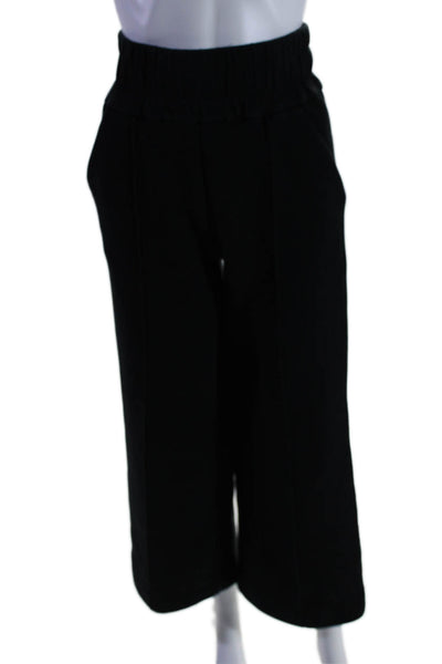 Veronica Beard Womens Ruched High Rise Straight Leg Sweatpants Black Size 4