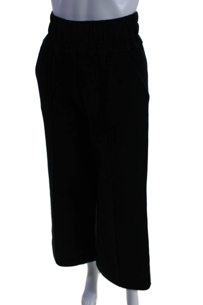 Veronica Beard Womens Ruched High Rise Straight Leg Sweatpants Black Size 4