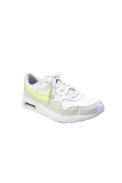 Nike Womens Low Top Lace Up Running Sneaker Nylon White Size 6.5 US