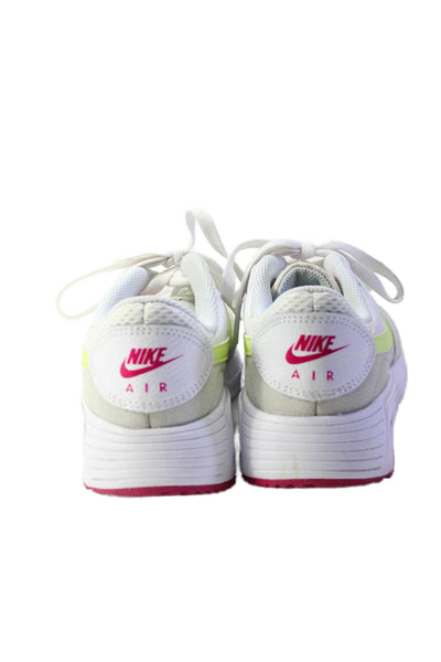 Nike Womens Low Top Lace Up Running Sneaker Nylon White Size 6.5 US