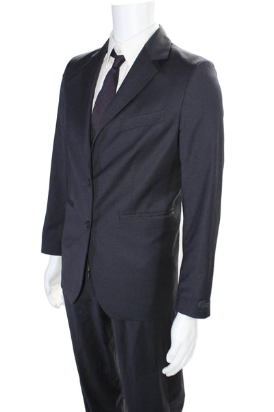 Lacoste Mens Collared Buttoned Drawstring Blazer Pants Suit Navy Size EUR 32 36