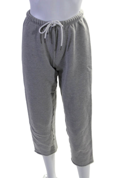 SPRWMN Womens Elastic Waist Straight Leg Sweatpants Gray Size XS