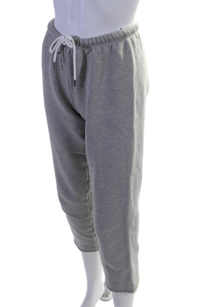 SPRWMN Womens Elastic Waist Straight Leg Sweatpants Gray Size XS