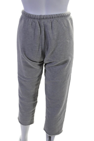 SPRWMN Womens Elastic Waist Straight Leg Sweatpants Gray Size XS