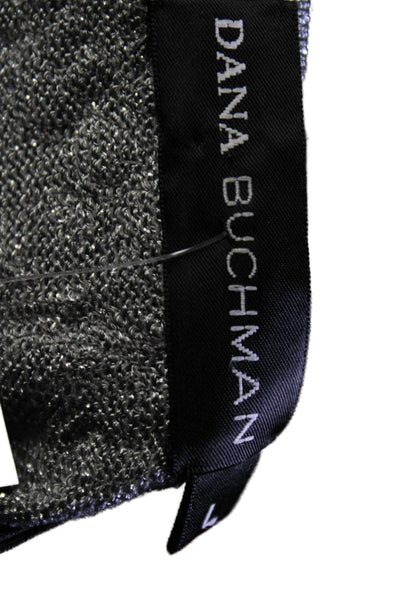 Dana Buchman Womens V neck Sleeveless Basic Top Gray Size Large