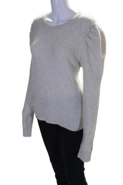 Generation Love Womens Glitter Gray Sequins Crew Neck Pullover Sweater Top SizeL