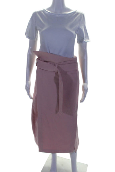 3.1 Phillip Lim Womens Button Front Waist Tie Maxi Skirt Pink Size 0