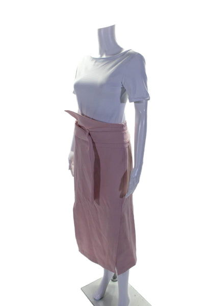 3.1 Phillip Lim Womens Button Front Waist Tie Maxi Skirt Pink Size 0