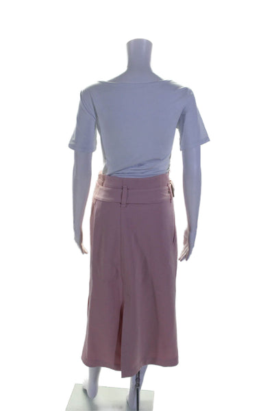 3.1 Phillip Lim Womens Button Front Waist Tie Maxi Skirt Pink Size 0