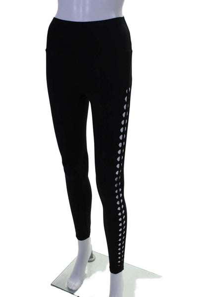 Carbon38 Womens Woven Sides Pull On High Rise Leggings Black Size Extra Small