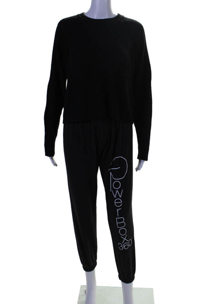 Spiritual Gangster Womens Long Sleeves Sweater Sweatpants Black Size Small Lot 2