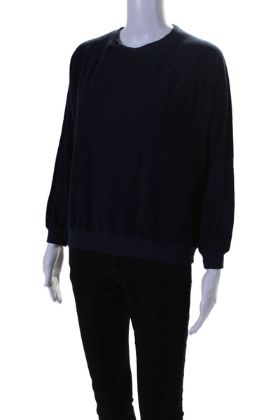 Something Navy Womens Long Sleeves Crew Neck Sweater Navy Blue Size Extra Small