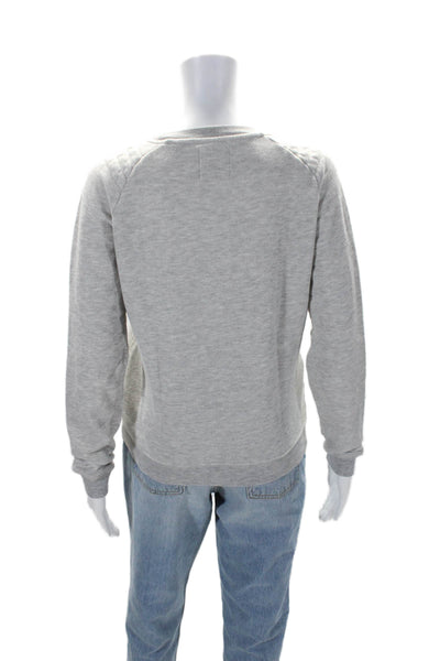 Karssen Zoe Karssen Womens Long Sleeves Sweatshirt Gray Cotton Size Small