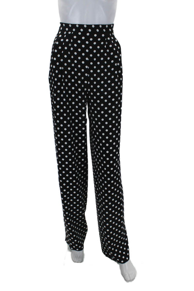 Michael Michael Kors Womens Polka Dot Straight Leg Pants Black White Size 6