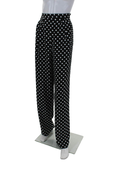 Michael Michael Kors Womens Polka Dot Straight Leg Pants Black White Size 6