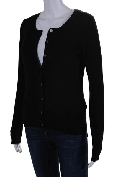 Theory Womens Long Sleeves Lizzy New Steady Cardigan Sweater Black Size Small