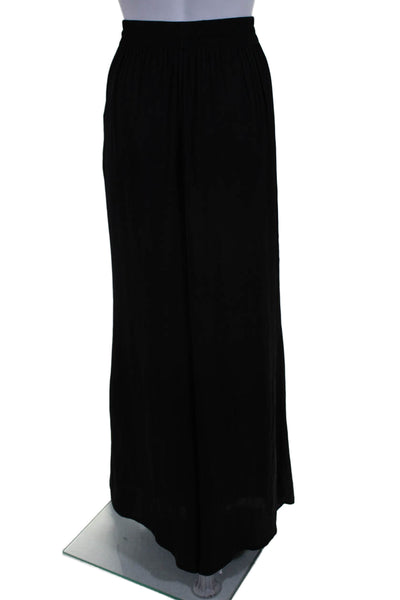 Zara Womens Pull On High Rise Wide Leg Casual Pants Black Size Extra Large