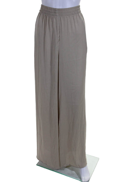 Zara Womens Pull On High Rise Wide Leg Pants Beige Size Extra Extra Large