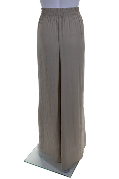 Zara Womens Pull On High Rise Wide Leg Pants Beige Size Extra Extra Large