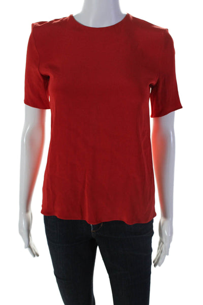 Modello Giulietta Womens Short Sleeves Crew Neck Blouse Red Size EUR 36