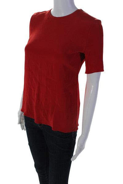 Modello Giulietta Womens Short Sleeves Crew Neck Blouse Red Size EUR 36