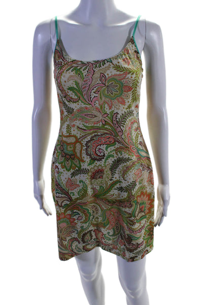 Cosabella Womens Scoop Neck Paisley Print Mini Dress Multicolor Size L