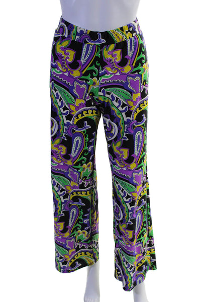 Jude Connally Womens Elastic Waist Paisley Pull On Pants Multicolor Size XS