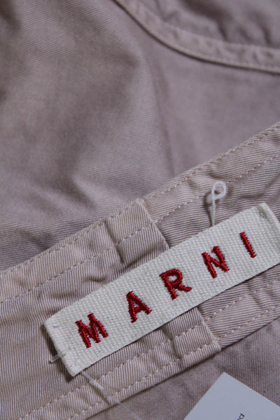 Marni Womens Denim One Pocket Knee Length Wrap Skirt Pink Size M