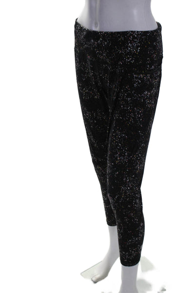 Sweaty Betty Womens High Rise Speckled 7/8 Power Leggings Black Multi Size 12