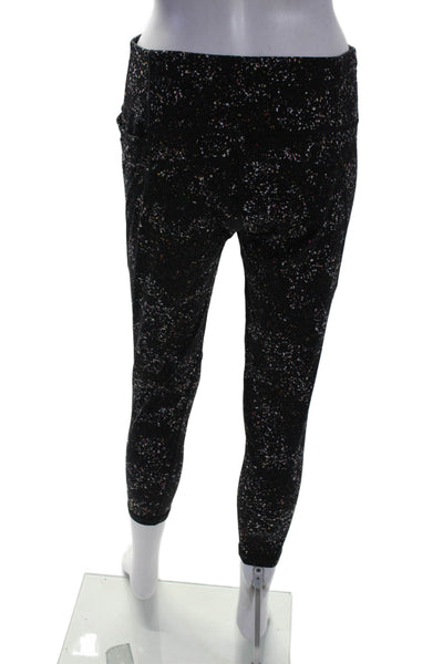 Sweaty Betty Womens High Rise Speckled 7/8 Power Leggings Black Multi Size 12