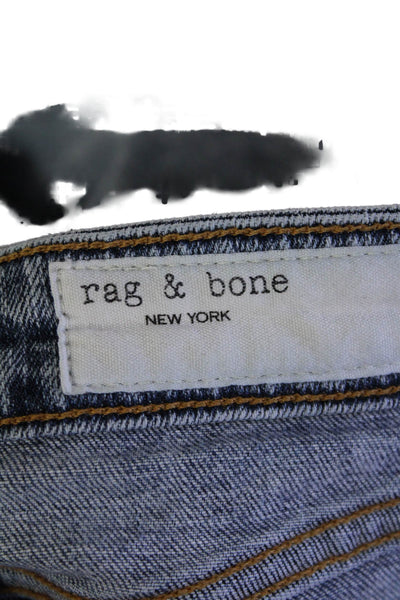Rag & Bone Womens Blue Nina High Rise Flare Ankle Denim Jeans Size 26