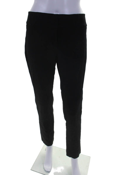 Vince Camuto Womens Zipper Fly Mid Rise Straight Leg Trouser Pants Black Size 6